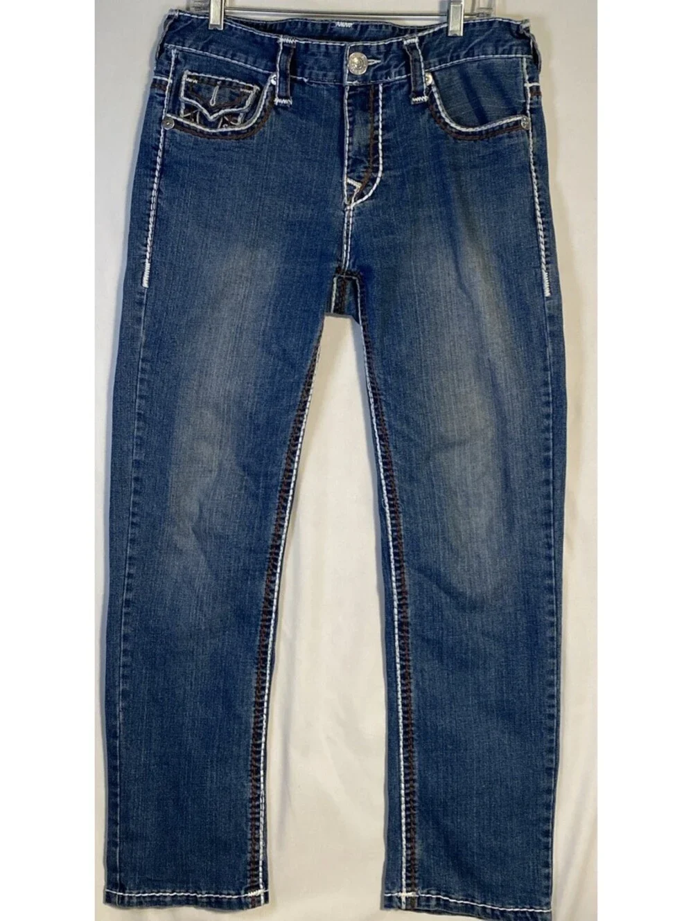 True Religion Ricky Flap Size 34x29 Men’s Denim Blue Jeans